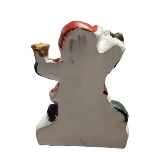 New Christmas Holiday Cement Santa Claus Stocking Holder Hanger - Picture 3 of 3